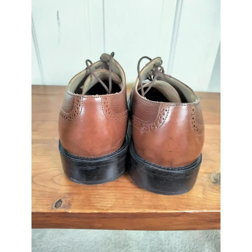 Giorgio Brutini Men’s Brown Leather Cap Toe‎ Derby Shoes  Made in Brazil Sz 12